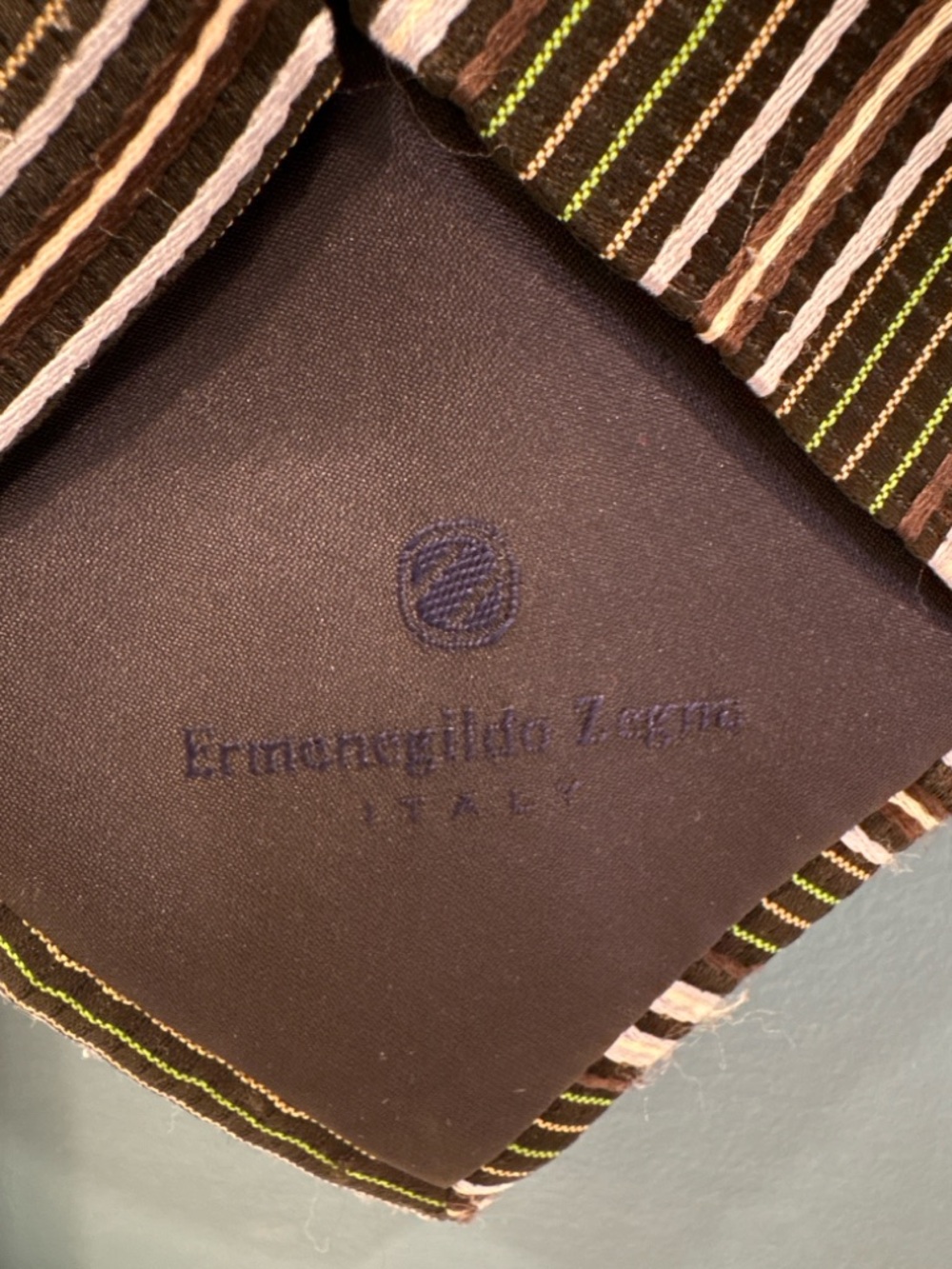Ermenegildo Zegna silk tie Made in Italy